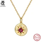 Женское ожерелье из серебра 925 пробы с искусственным драгоценным камнем