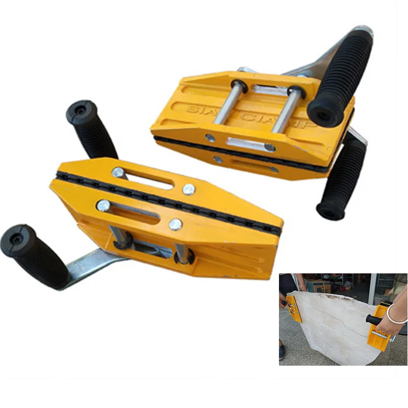 

1 Pair Double Handed Carry Clamps for Stone Slab Carrying Tools