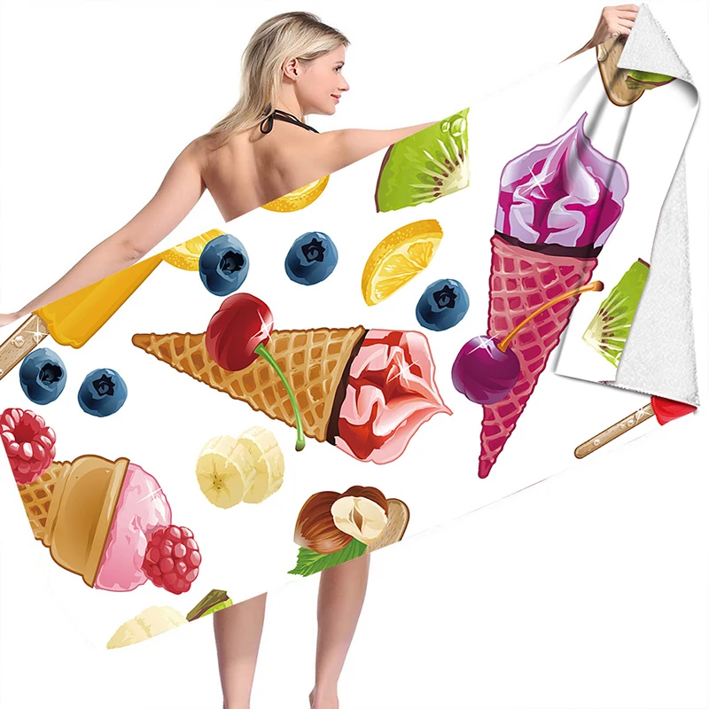 

Rectangular Beach Towel Sand Free & Quick Dry Microfiber Beach Blanket Lounge Cover for Adults Kids Outdoor 150*75CM SAL99