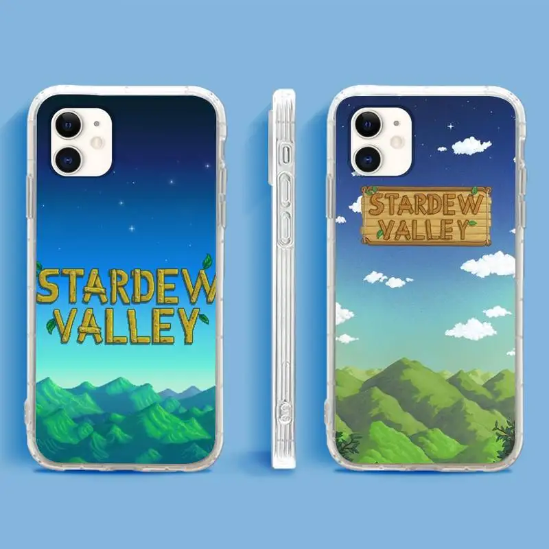 

Anime Game Stardew Valley Phone Case For iPhone 13 12 11Pro Max 11 XR XS Max X Mini 8 7 6 SE 2020 Soft Transparent Cover