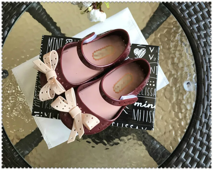 Сандалии желе для девочек Mini Melissa новые бразильские сандалии с бантом детская