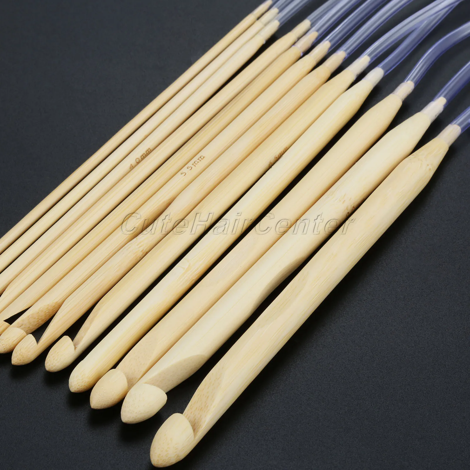 12 шт./компл. афганский Тунис крючок для вязания выбеленный бамбук Ручное шитье