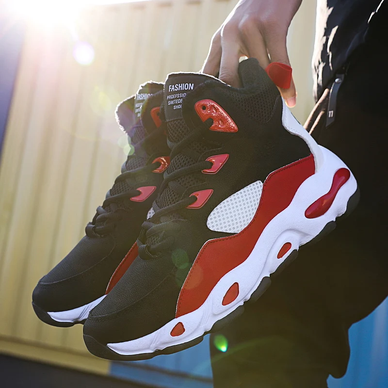 Дизайнерские мужские кроссовки для бега баскетбола QS дышащие с массажным