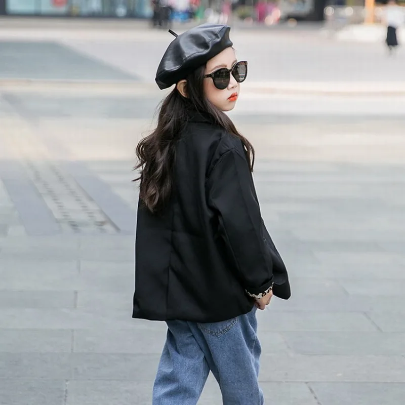 Коллекция 2019 года модный осенний костюм с леопардовым принтом пальто для девочек