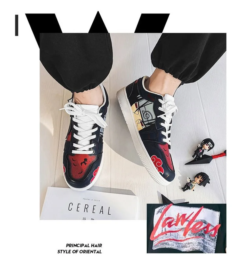 

Anime Shoes Naruto Man Sneakers Vulcanize Shoes Male Platform Sports Shoes Men Hip Hop Causal Shoe Student Low Top Footwear Teen