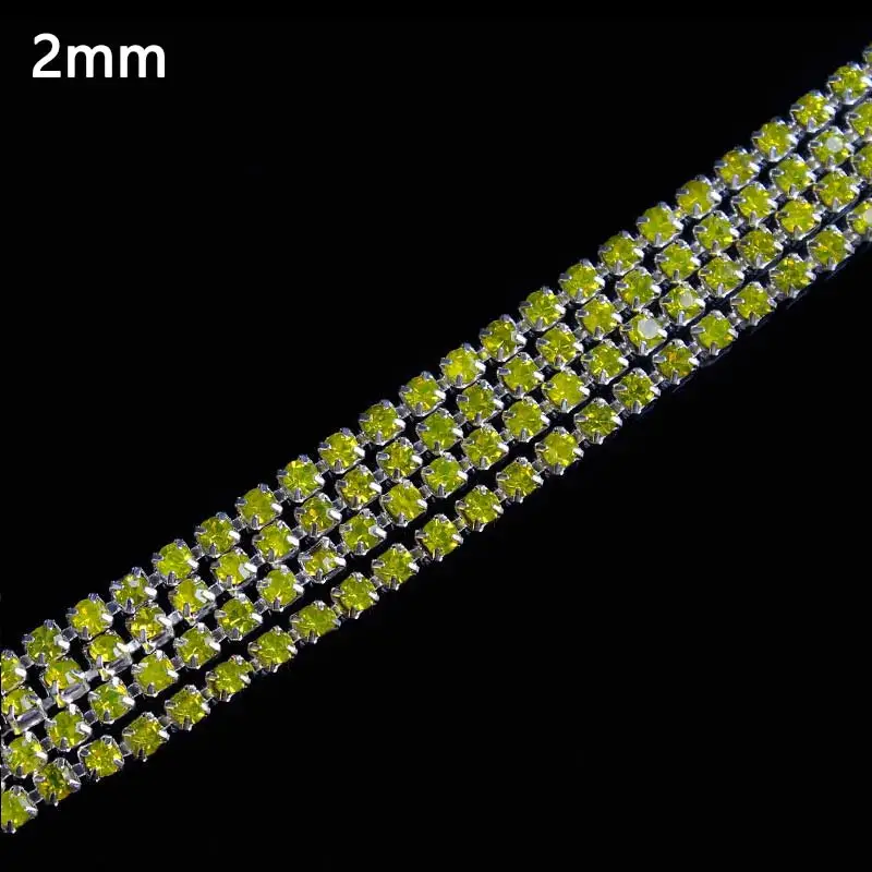 1 ярд/лот 2 мм прозрачные стразы со стразами цепочка для рукоделия сделай сам