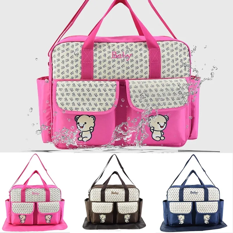 

Мама пакет одно плечо большой емкости детские подгузники коляска для беременных рюкзак бутылка для кормления Wetbag полиэфирное волокно