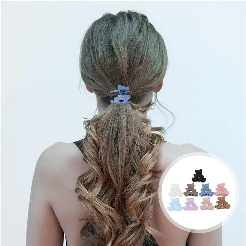 

9pcs Mini Cartoon Colorful Bear Girls Hair Clamps Hair Claw Clips Hair Barrettes Jaw Clips