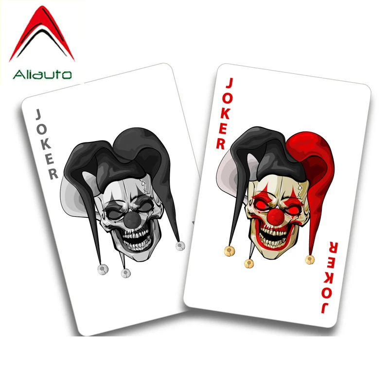 Aliauto личности для автомобилей и мотоциклов Стикеры Джокер клоун цирк игральные