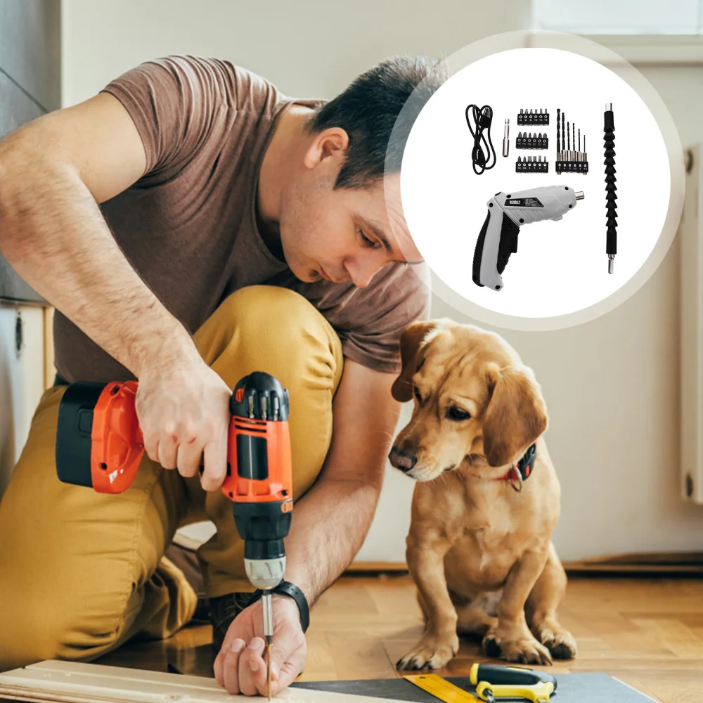 

1 Set Useful Electric Screwdriver Handheld Screwdriver Home Repairing Tool