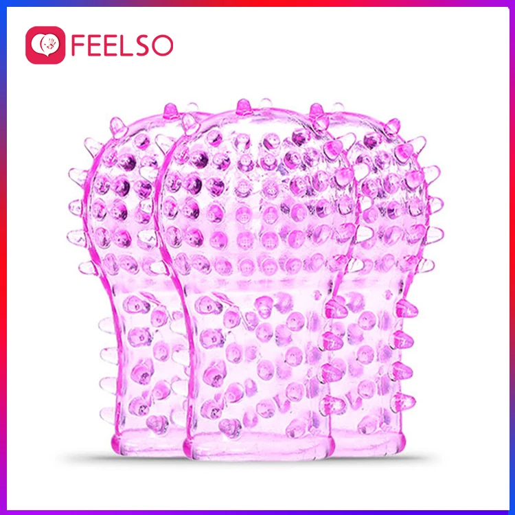 Женский мастурбатор на палец с рукавом G Spot набор колючими кристаллами волками