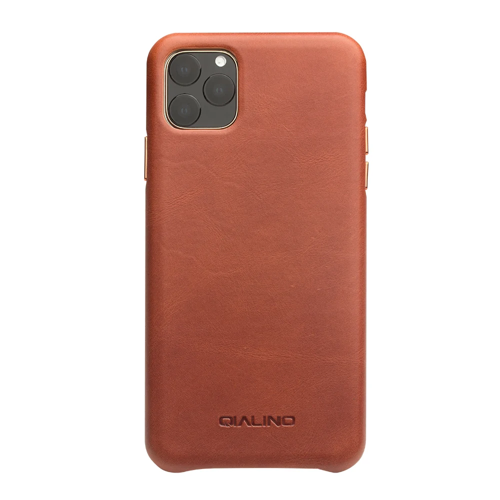 Тонкий чехол QIALINO из натуральной кожи для телефона iPhone 11/11 Pro модный