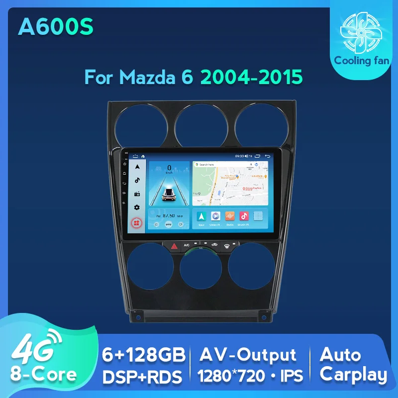 

9 дюймов Android 11 4G + WIF 6 + 128G Авторадио GPS навигация автомобильный мультимедийный плеер для Mazda 6 2004 2005-2015 Carplay + авто