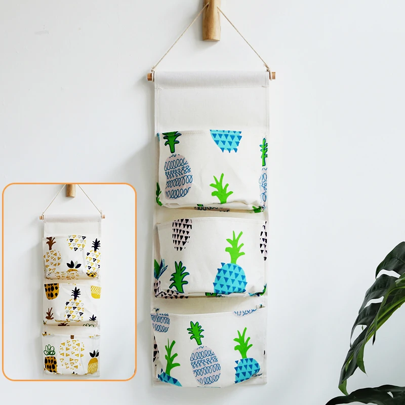 3 Pockets настенная подвесная сумка для хранения многослойная Сетчатая Сумка