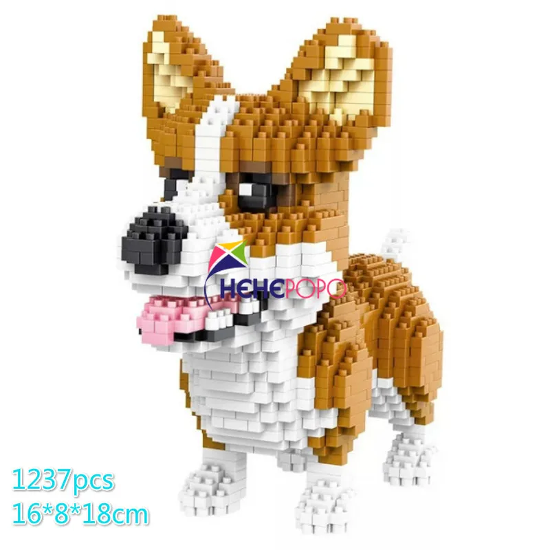 1237 шт. алмазные микро-блоки Corgi Keji модель среднего размера строительные блоки
