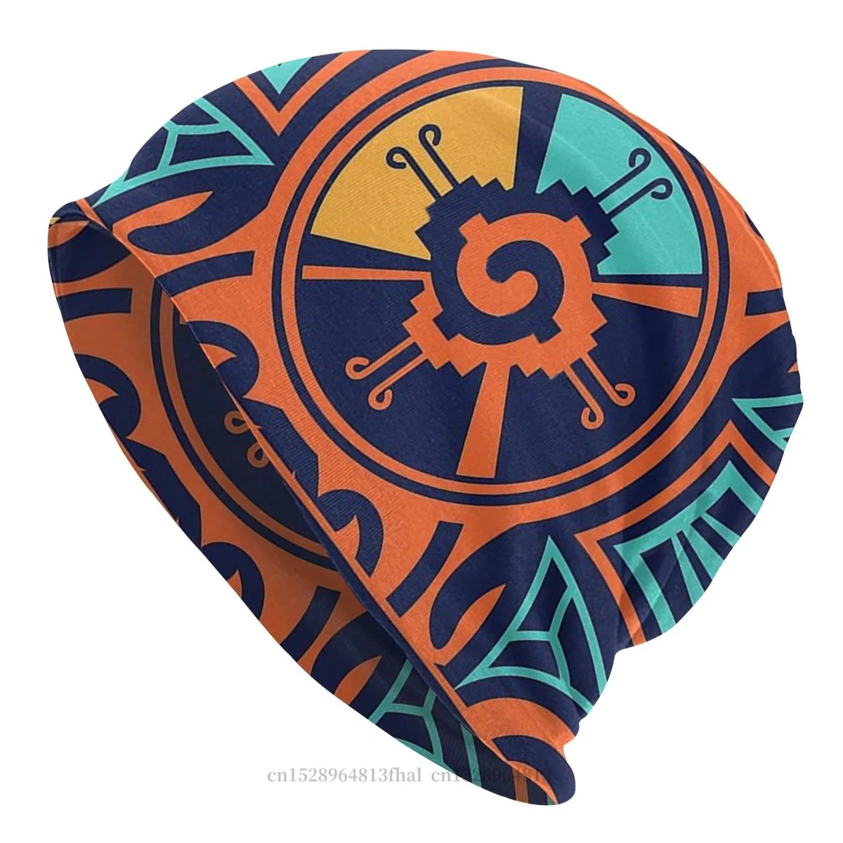 

Bonnet Hats Mayan Aztec Calendar Men Women's Colorful Hunab Winter Warm Cap Design Skullies Beanies Caps