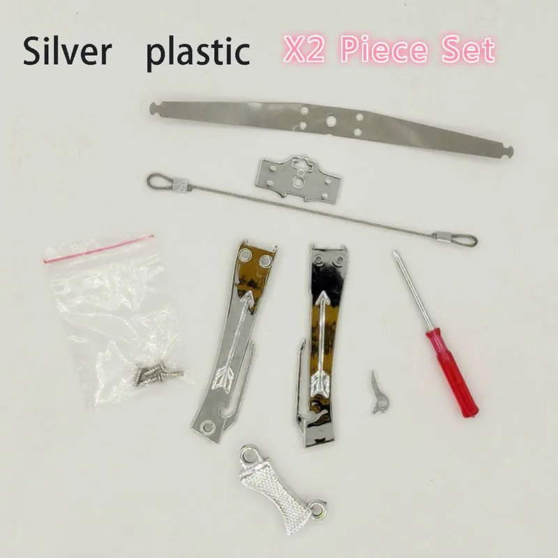 

Funny Mini CrossBow String Kirsite Plastic Key Chain Decompress Toy Super Electroplate Launchs Toothpick Black Silvery DIY toys