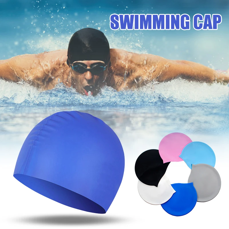 

Comfortable Non-Slip Silicone Swimming Cap Bathing Cap to Keep Your Hair Dry For Swimming Beach Health99