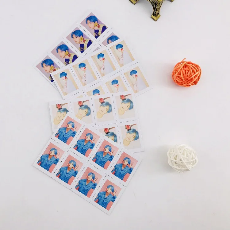 4 шт./компл. v jungkook rm suga jin jhope jimin один дюйм маленького размера карты подарок - Цвет: v