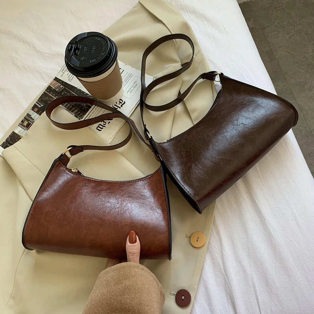 

Solid Color Shoulder Messenger Bag Women Handbags Totes Bags Fashion Simple PU Leather Crossbody Bags Clutch Bag