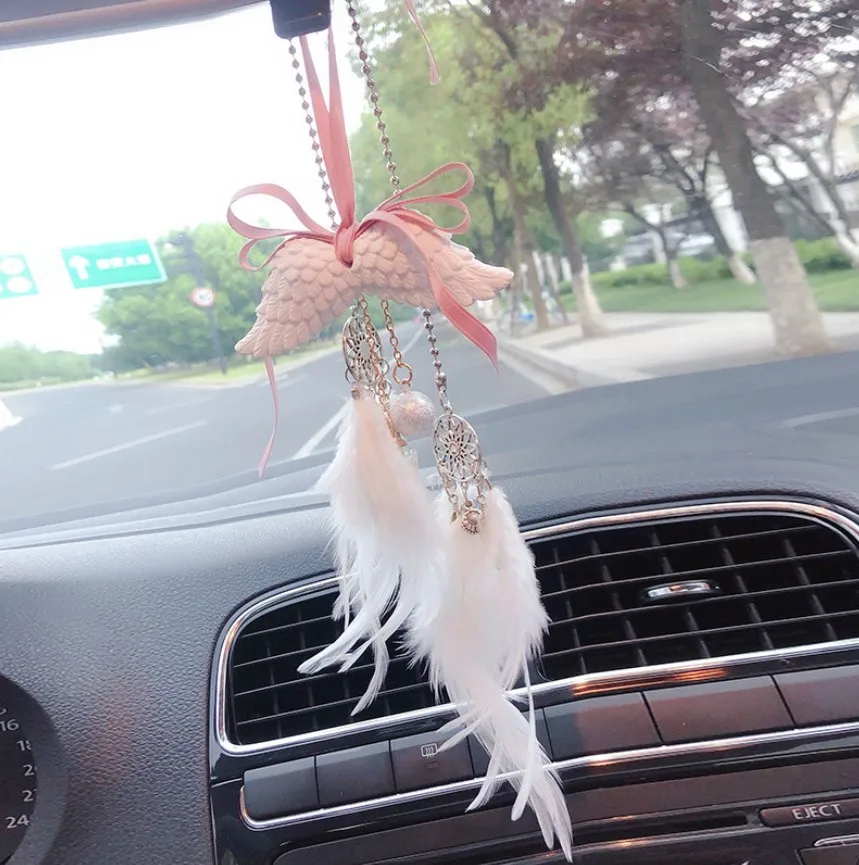 1pcs car pendant hanging decor dream catcher feathers handmade wall car ornament craft home decoration wind chime free global shipping