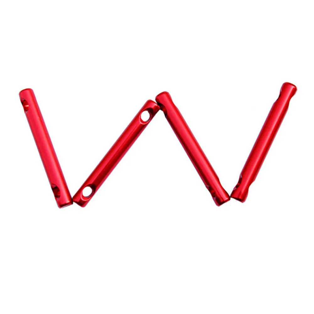 

4Pcs Wind Rope Buckle Aluminum Alloy 8CM Two Holes Round Bar Outdoor Camping Hiking Tent Canopy Rope Tensioner Fixed Buckle