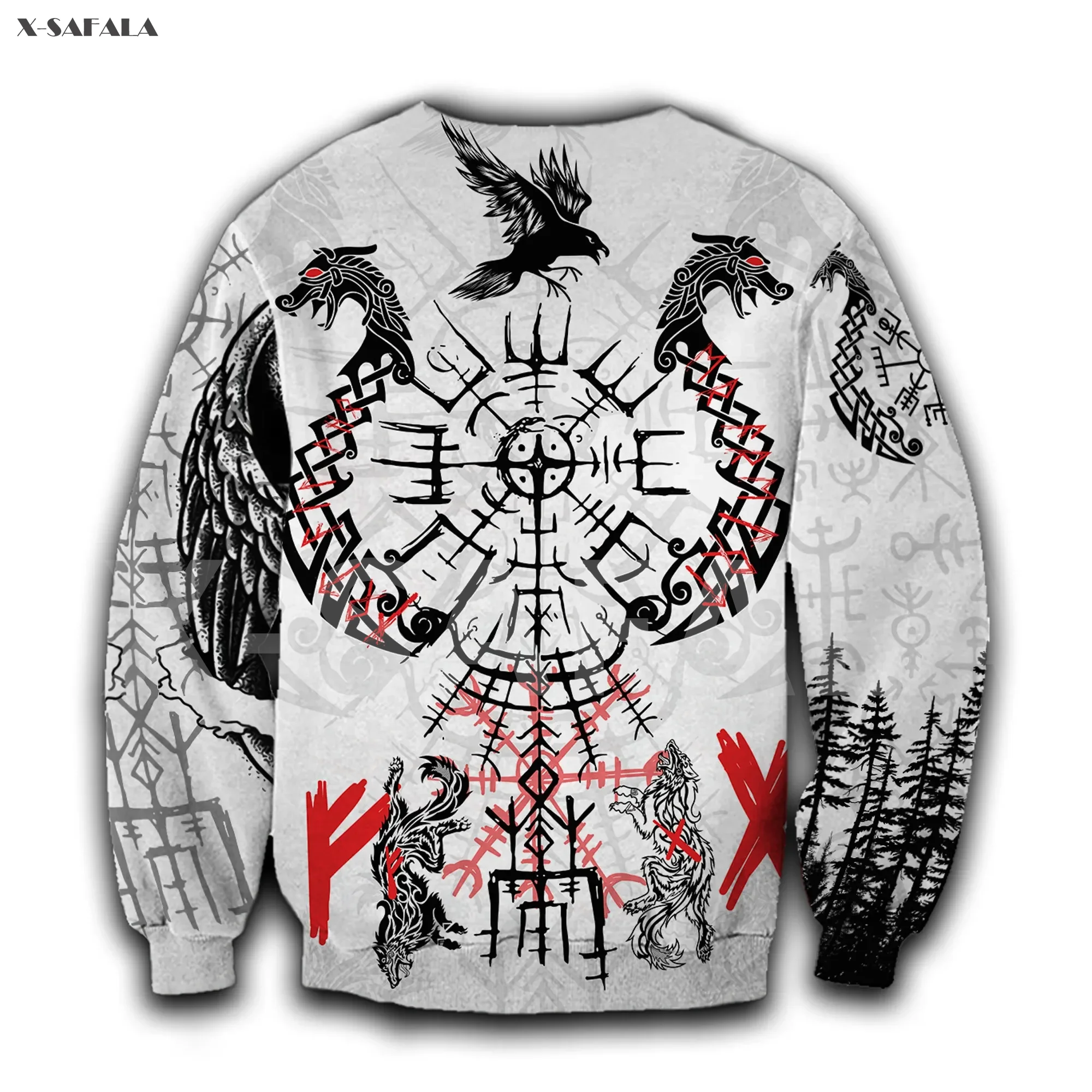 

Viking Navidian Myth Raven Skull Pattern 3D Over Printed Hoodie Man F37 Women Unisex Outwear Zipper Pullover Sweatshirt Casual