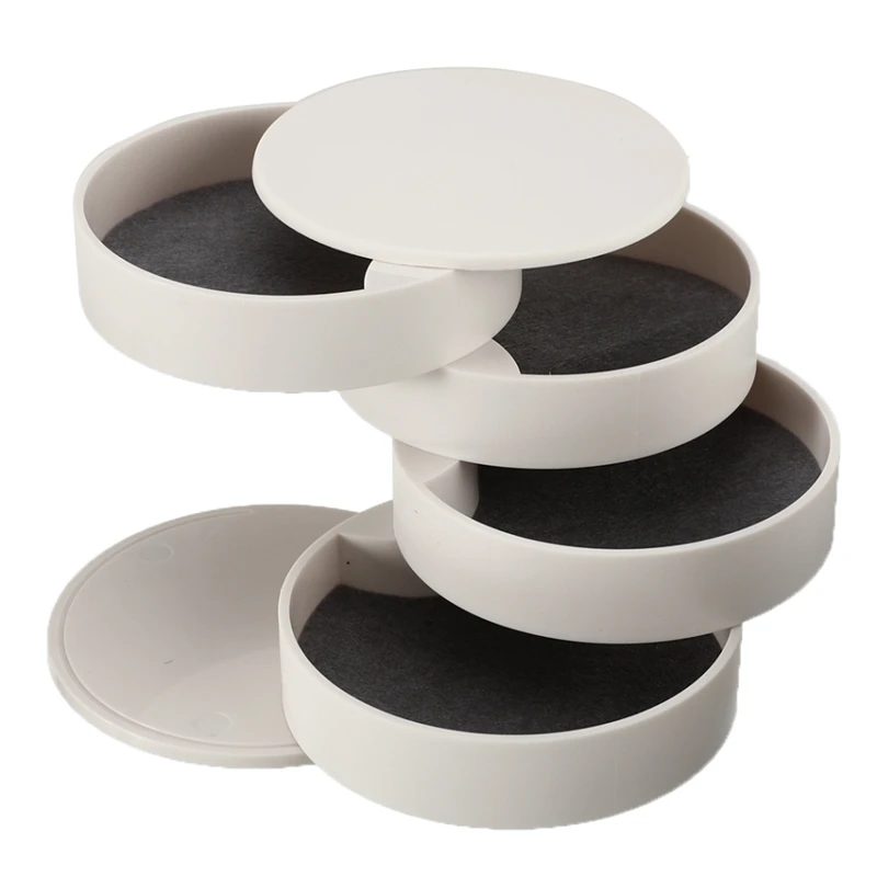 

4-Layer 360-Degree Rotating Jewelry Storage Box Rack Necklace Jewelry Storage Box