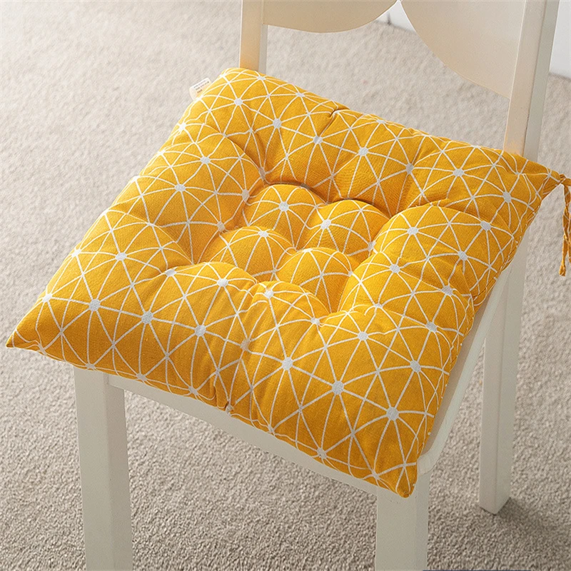 

Chair Cushion Stool Cushion Office Seat Cushion Square Butt Cushion Chair Cushion Household Bandage Cotton Linen