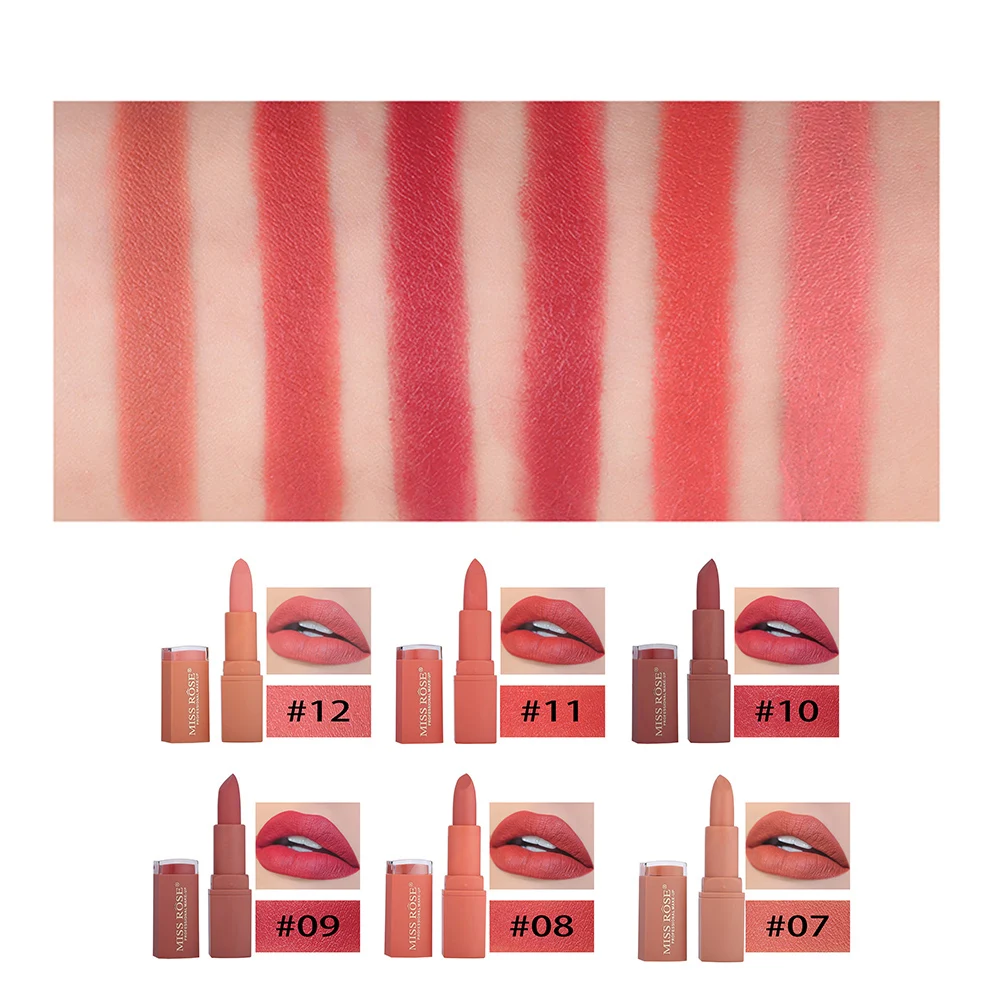 1 Pc Matte Lipstick Sexy Red Nude Velvet Lip Stick Waterproof Moisturizing Long Lasting Lipsticks Beauty Makeup Tools Cosmetics |