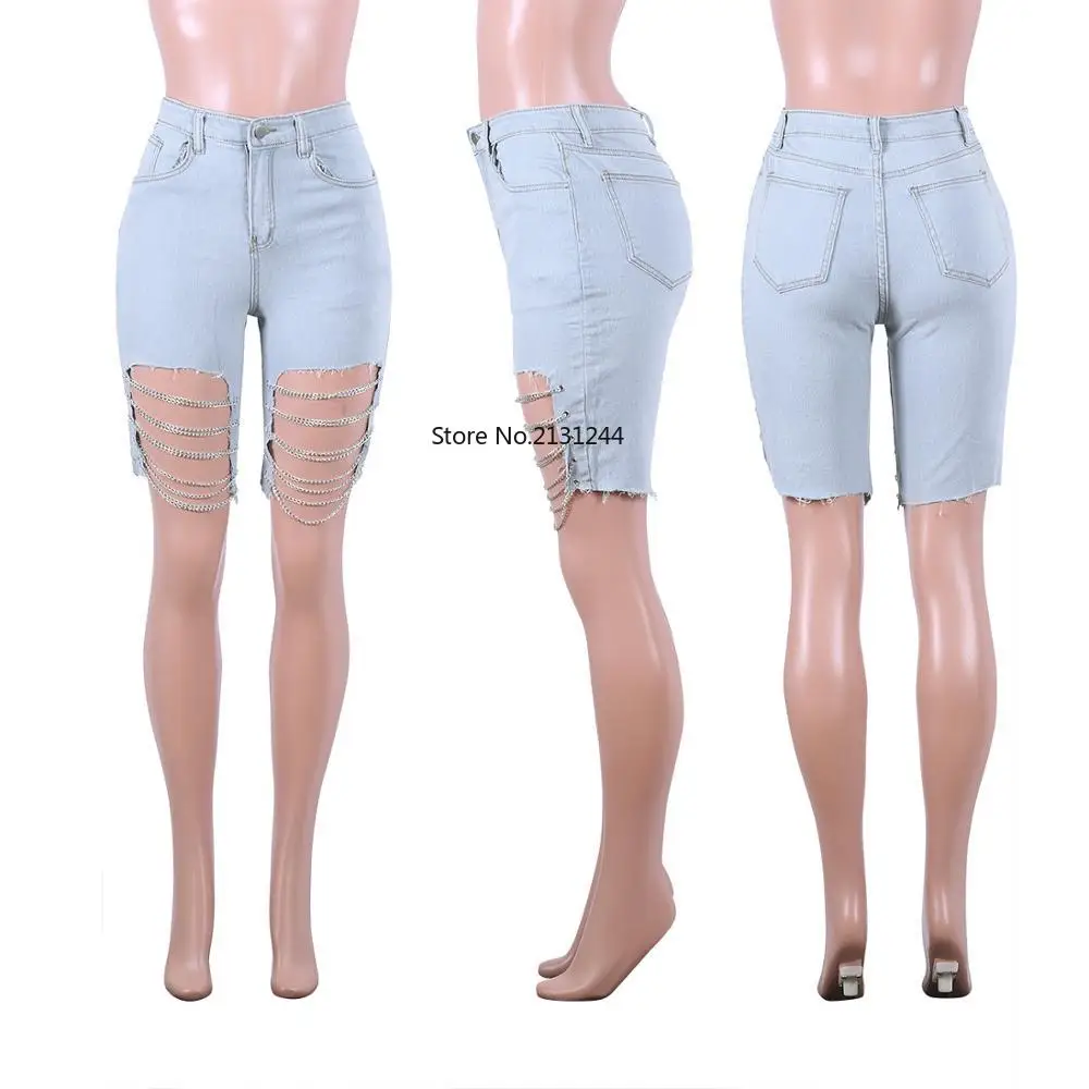 Новинка 2020 женская летняя уличная одежда с цепочкой открытые черные штаны до