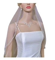 single layer vintage lace edge bridal veils veil white 2022