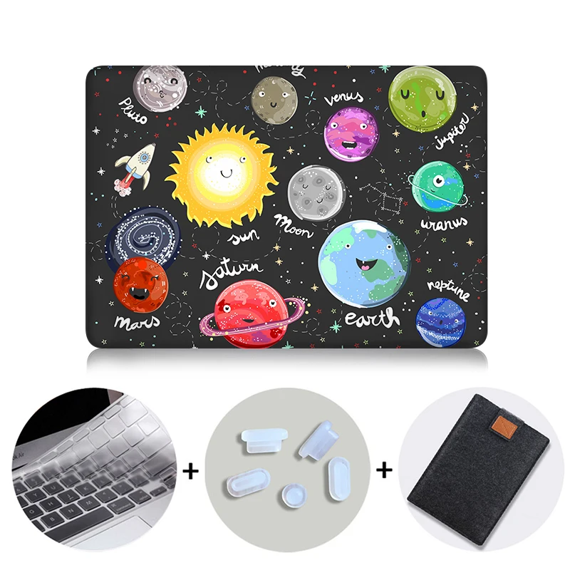 Чехол для ноутбука с мультипликационным принтом MTT для Macbook Air Pro retina 11, 12, 13, 15 дюймов с сенсорной панелью, защитный чехол 13,3 дюйма - Цвет: MB02
