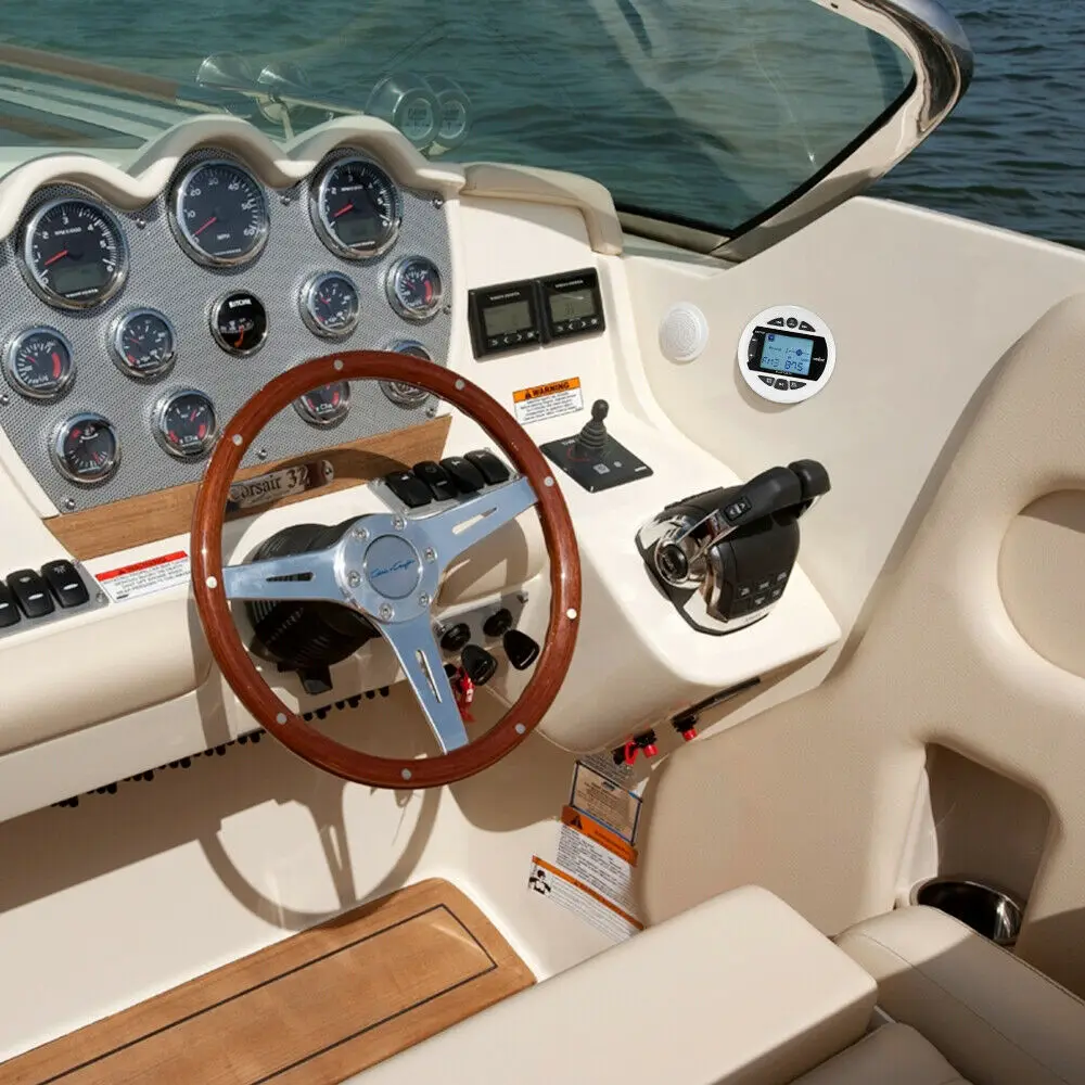 Водонепроницаемый морской Bluetooth стерео Лодка Радио цифровой медиа аудио FM AM Автомобильный mp3 плеер USB для ATV UTV спа мотоцикл яхта