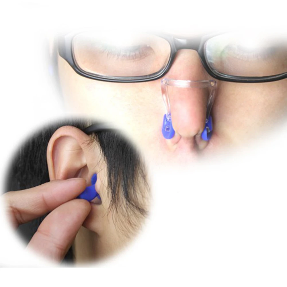 Waterproof Soft Silicone Swimming Nose Clip & Mushroom Ear Plug Set In Case | Спорт и развлечения