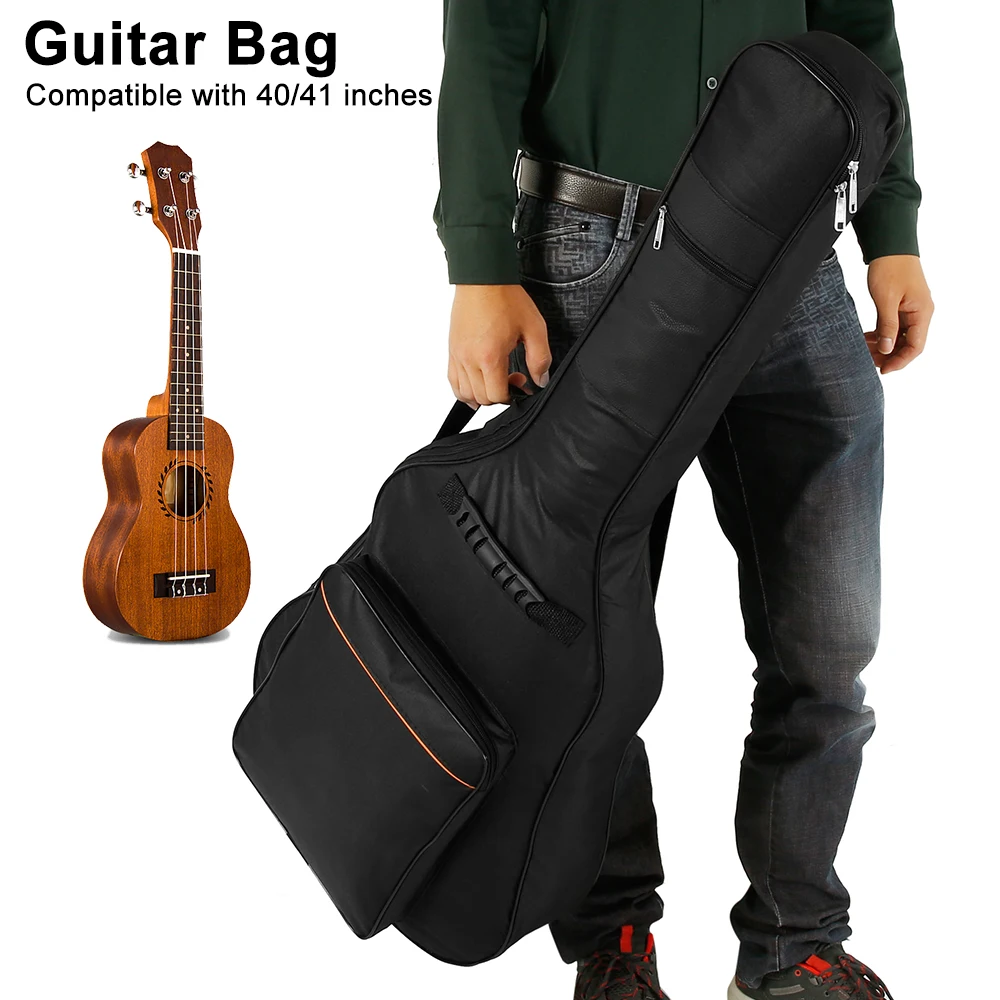 40/41 дюймов Ткань Оксфорд черный гитарный Гиг сумка Мягкий чехол Наплечные ремни