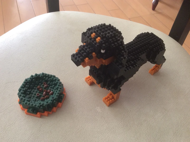 Конструктор Star 6618-2 такса черная собака животное 3D модель DIY Алмазный