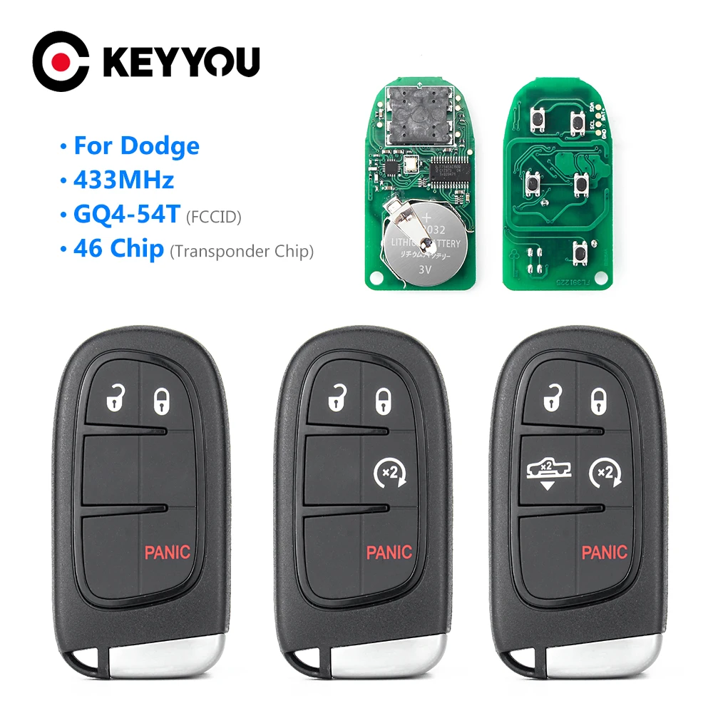 KEYYOU для автомобильного ключа Dodge модель 1500 2500 3500 2013 2014 2016 2017 433 4/5 Автомобильный