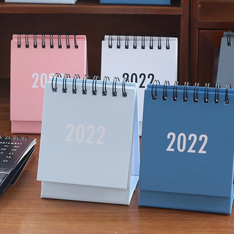 

2022 Mini Coil Desk Calendar Portable Schedule Simple Desktop Ornament for Home Living Room Office Office Supplie Calendar