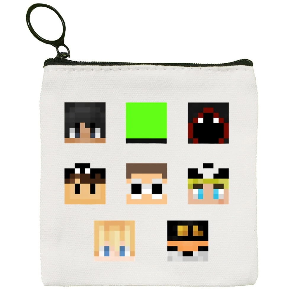 

Dream Smp Gamer Smp Team Canvas Coin Purse Coin Purse Collection Canvas Bag Small Wallet Zipper Key Hand Bag