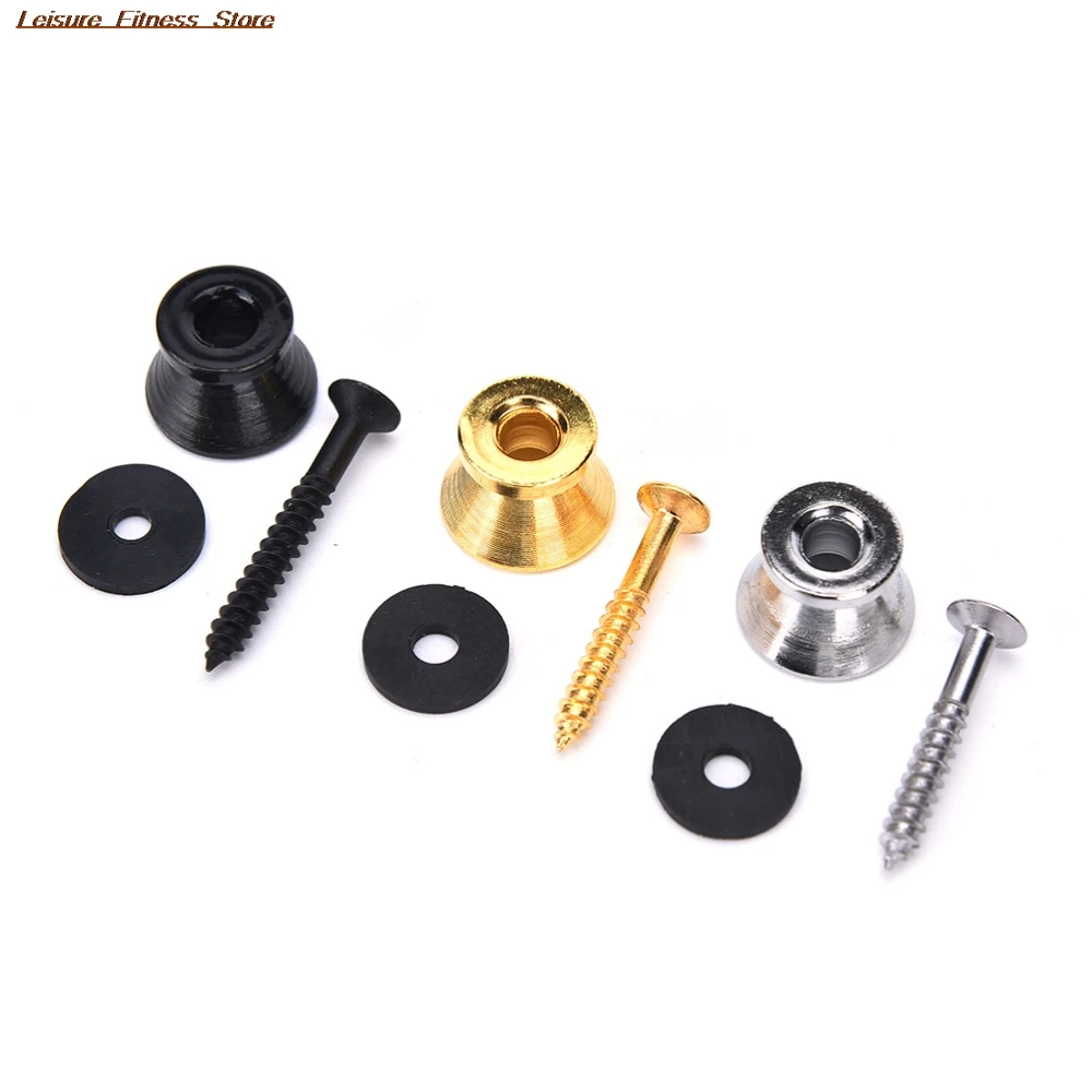 

2Sets Guitar Strap Buttons Strap Locks Straplocks for Electric Guitar Parts