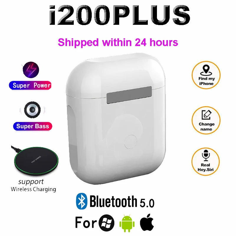 

New i200 PLUS Tws 1:1 GPS Rename Wireless Bluetooth Headsets PK i7 i11 i14 i15 i16 i18 i30 i10 i20 i1000MAX i2000 PRO i9000 PLUS