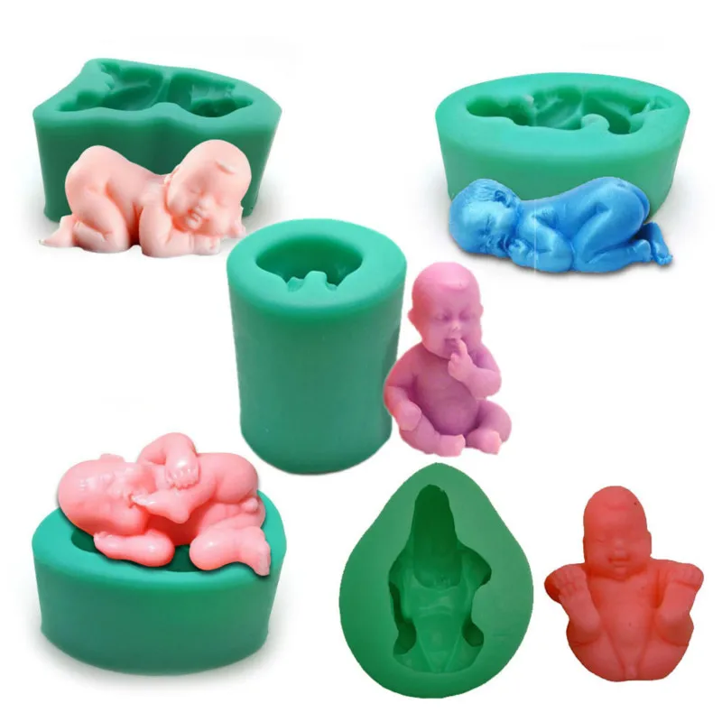 3D Детский Стиль помадка для украшения тортов инструменты свечи формы на День