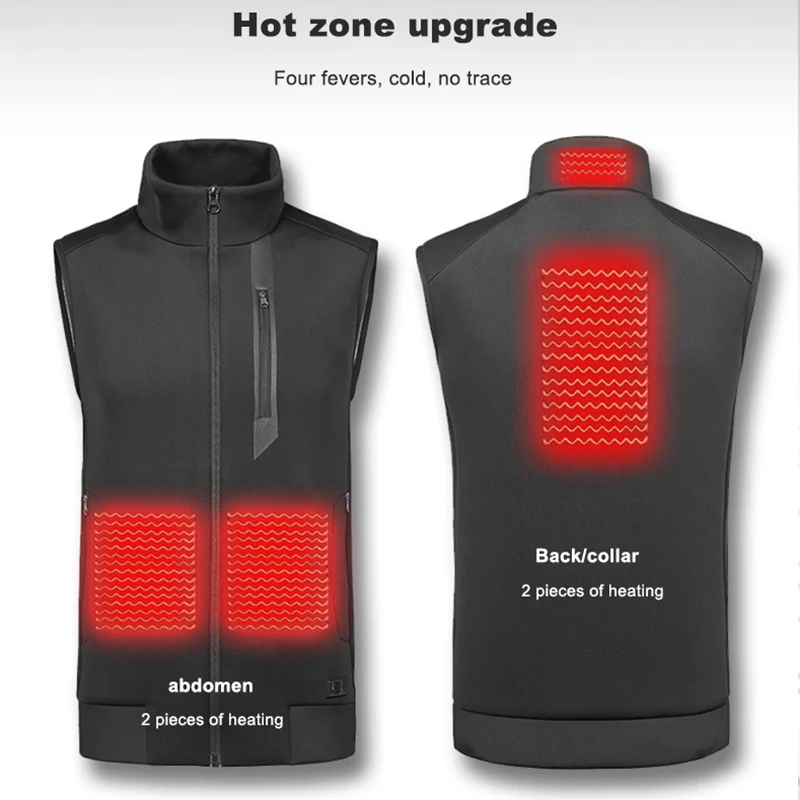 PARATAGO Hot Sale USB Infrared Men Heating Vest Winter Cold Warm Electric Women Heated Sports Battery Jacket P8128 | Спорт и