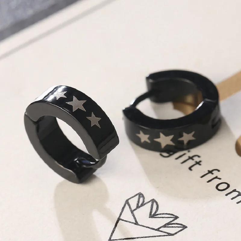 Серьги-кольца из нержавеющей стали для мужчин и женщин маленькие простые