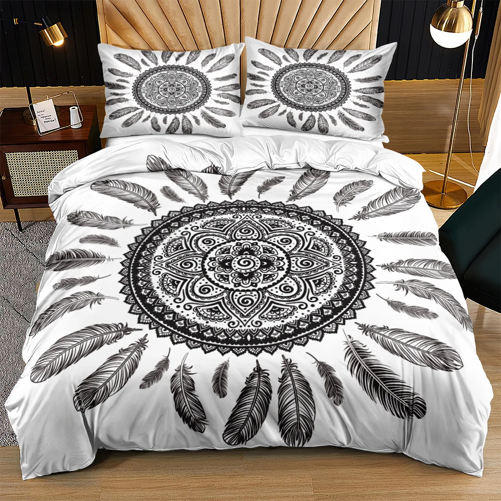 

3D Bohemian Beddings Comforter Covers Set Pillow Cases Bed Linens King Queen Full Twin Size Custom Design White Bedding Sets