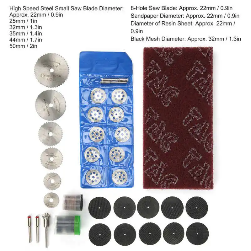 

8Hole 22mm SawBlades Sandpaper Grinding Tools Electric Sander Accessories