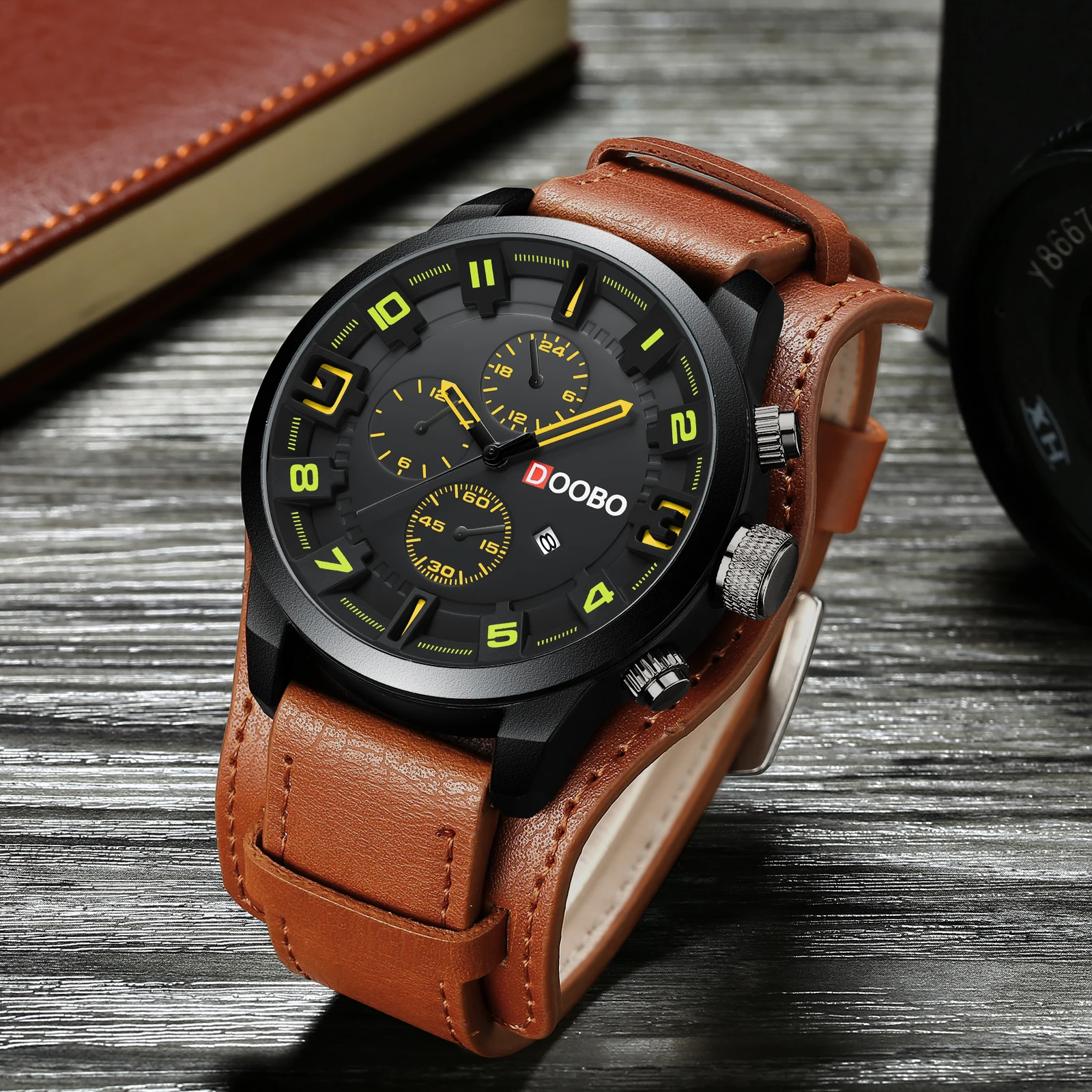 

Men sport Quartz Watch men Luxury Leather Waterproof TEND fashion sports Wristwatch Relogio Masculino reloj hombre mens watch