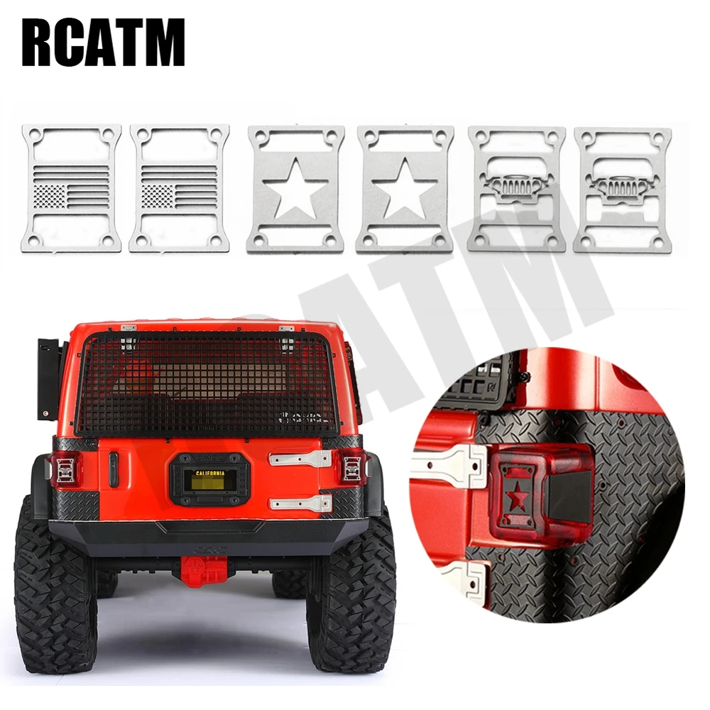 1 пара металлический задний фонарь декоративная крышка для 1/10 RC Гусеничный