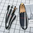 Мужские кожаные дизайнерские туфли размера плюс 48, черные топ-сайдеры в клетку, Осенние Роскошные лоферы, мужские мокасины, повседневная мужская обувь 2021